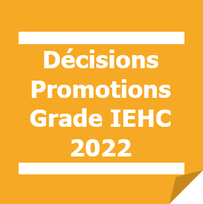 Promotions vers grade IEHC